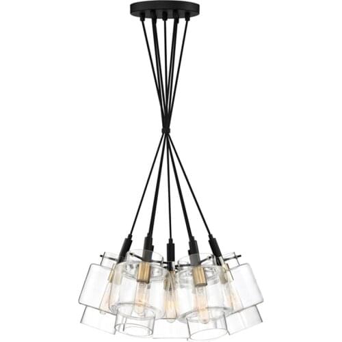 Nordic transparent glass tank pendant lights restaurant bedroom bedside clothing store kitchen hanging pendant lamps fixtures