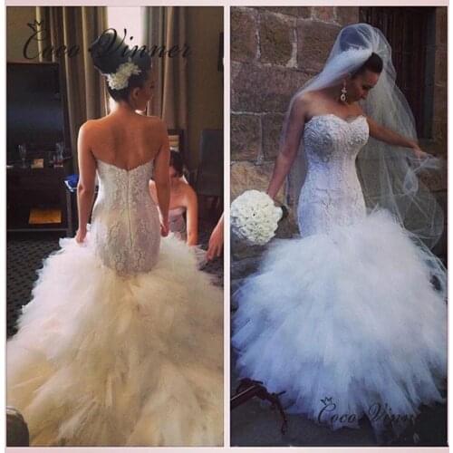 Zipper Back SweetHeart Neckline Simple Europe Style Wedding Dress 2021 Tassel Pleat Mermaid Wedding Dresses Plus Size W0835