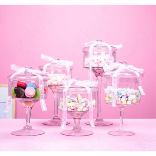 Crystal Glass Jars with Lid Transparent Candy Cookie Stash Jar Snacks Sugar Dessert Tanks Offee Table Food Container Storage Box