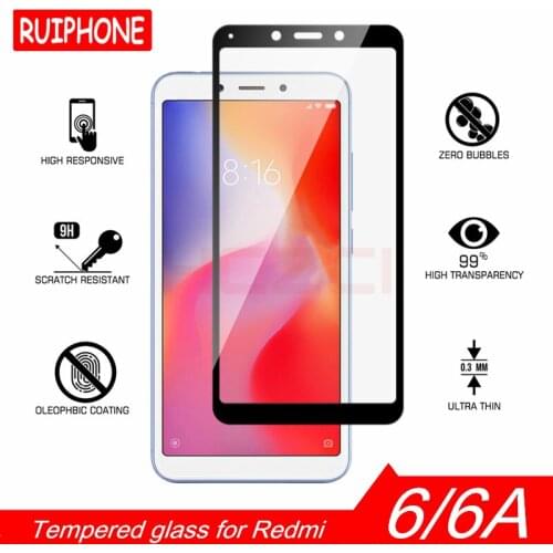 Redmi 6 6A Protective glass for Xiaomi Redmi 6/6A Tempered glass RUIPHONE High quality 2.5D 9H HD Full Cover Screen protector