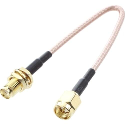 SMA female SMA male F / M antenna connection cable adapter black + gold
