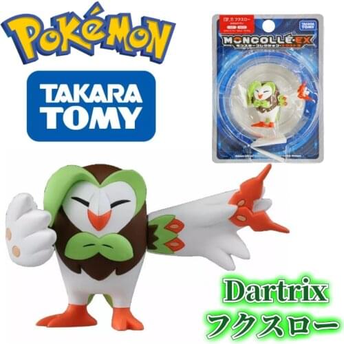 TOMY ESP-11 Pokemon Figures Kawaii Dartrix Toys High-Quality Exquisite Appearance Perfectly Reproduce Anime Collection Gifts