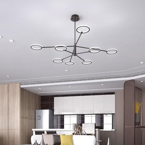 Indoor LED Ceiling Chandelier Lighting Daily Light Living Room Bedroom Modern Chandeliers Lustre Home Lighting Fixtures Lampadar