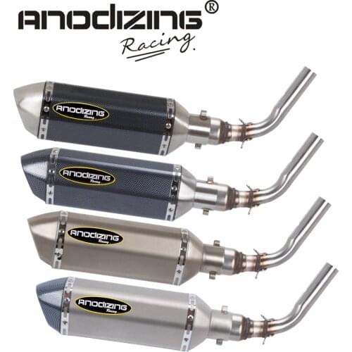 Motorcycle Exhaust Muffler Link Pipe Carbon Fiber Exhaust middle Pipe Escape FOR HONDA GROM MSX125 2013-2015 slip on