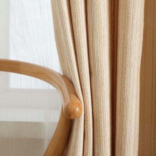 High quality European and Amerian style chenille curtains thick stripes shading curtains for living rooms, bedroom curtains
