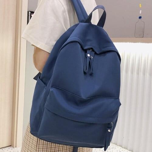 High Quality Women Backpack Waterproof Nylon Female Backpacks Pure Color College Student Bookbags Casual Travel Backpack