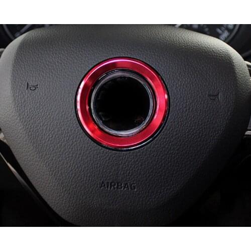 1pc for Skoda Octavia 2015-2017 Steering wheel Auto Logo decorate ring (item without LOGO)