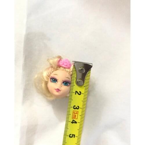 Randomly 10pcs a lot Doll head with Foreign girls Black white flat hair DIY Accessories For big eyes head Doll girls on sale