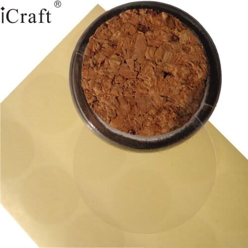 108pcs Round Transparent PVC Sticker Handmade Product DIY Transparent Label Stationery Gift Seal Sticker for School Dia. 3.5cm