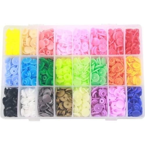 24 Colors Snap Button Fastener for Sewing Clothing Kids Bib Cloth Diaper Craft