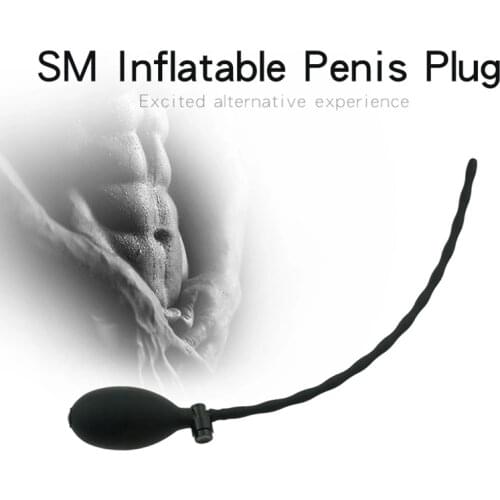 34cm Long Inflatable Male Uretral Dilator Silicone Penis Plug Catheter Prostate Massager Masturbation Sex Toys BDSM for Men