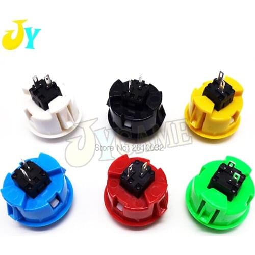 50 pcs 30mm Round Push Button Arcade Start button With No noise micro switch for arcade game machine DIY arcade parts