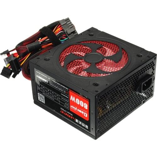 800W Gaming PC Power Supply PFC Silent Fan ATX 20+4pin 12V PC Computer SATA Gaming PC Power Supply For Intel AMD Computer