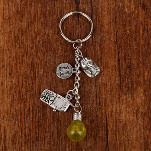 HEYu Jewelry Phone Light Bulm Pendant Keychain Stranger Thing Key Rings Car Accessories Clef