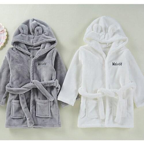 Baby Bathrobe Children Bath Robes Flannel Winter Kids Sleepwear Robe Infant Pijamas Nightgown For Boys Girls Pajamas Baby Clothe