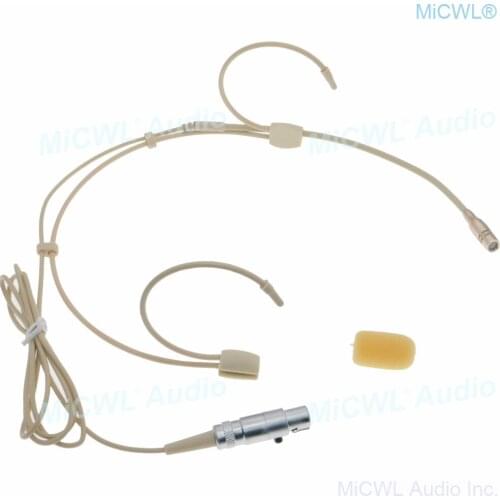 CS90 Beige Cardioid Headset Microphone for AKG Samson Gemini Wireless BeltPack Karaoke Sing Stage TA3F Mini XLR 3Pin