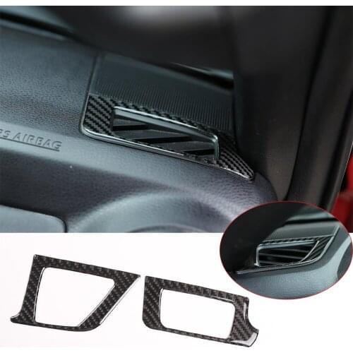 Soft Carbon Fiber Interior Dashboard Air Vent Outlet Decorative Trim Cover Kit For Toyota Tacoma 2016-2020 Auto Accessories