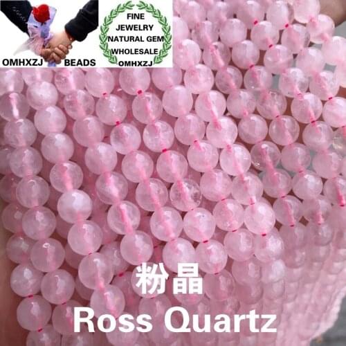 OMHXZJ Wholesale ZB50 6 8 10mm DIY Bracelet Necklace Jewelry Making Accessories Natural Stone Hot Fine Pink Quartz Round Beads
