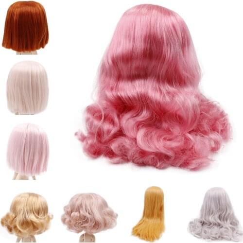 RBL Blyth Doll Scalp Wigs Pink Red Mango Hair Series Including the Hard dome