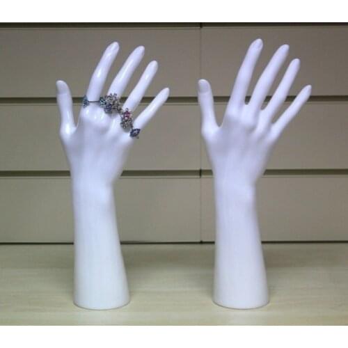 PE Realistic White Female Mannequin Dummy Hand For Ring Bracelet Jewelry Display