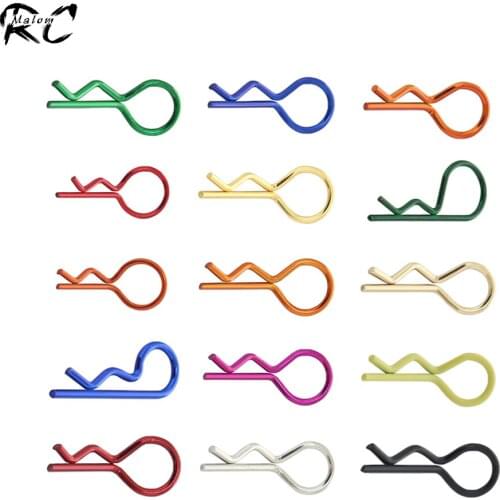 10 Pcs Metal R Type RC Car Body Shell Clip Retainer 1.0/1.2/1.4/1.5mm for SCX10 Wraith TRX4 TRX6 HSP HPI Redcat Remo Spare Parts