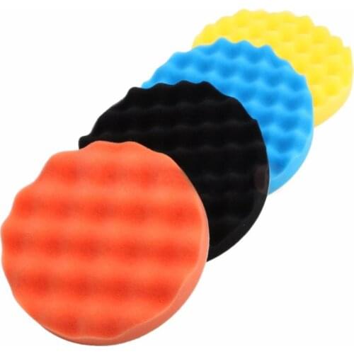 4Pcs 5 inch (125mm) Buffing Polishing Sponge Pads Kit For Car Polisher Buffer