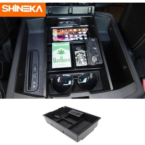SHINEKA Stowing Tidying Car High quality Center Console Armrest Box Storage Organizer For Dodge Ram 1500 2500 3500 2009-2018