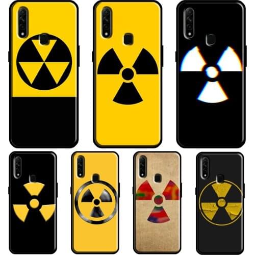 Nuclear Radiation Warning Sign For OPPO Find X3 Pro A5 A9 A53 A31 2020 A1K A3S A5S A15 A52 A72 A83 A91 F5 Reno 2 Z Case