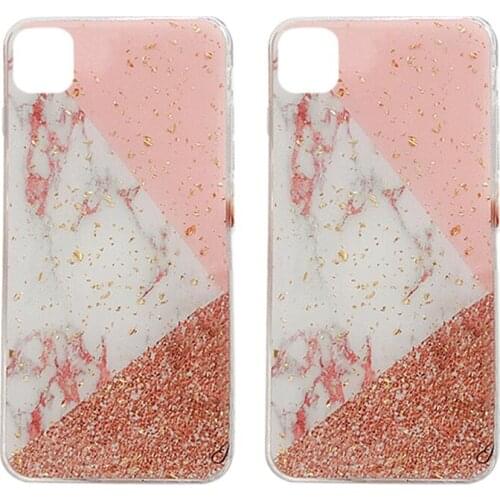 Stitching Gold Foil For Apple Anti-Fall Phone Case With Back Ring