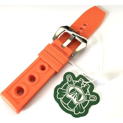 STEELDIVE Automatic Orange Watch Strap Replacement Watch bands Automatic Watch 22mm Bracelets Blue Dive Watches Strap 20/22mm