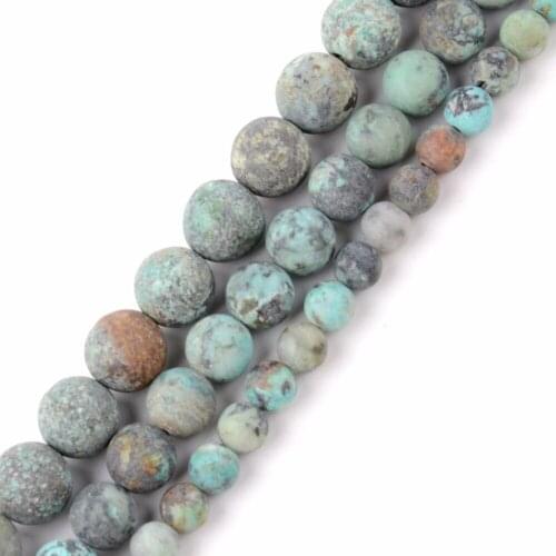 Dull Polished Africa Turuqoises Beads Natural Stone Loose Beads For Jewelry Making Matte Beads 4 6 8 10mm Diy Bracelet Wholesale