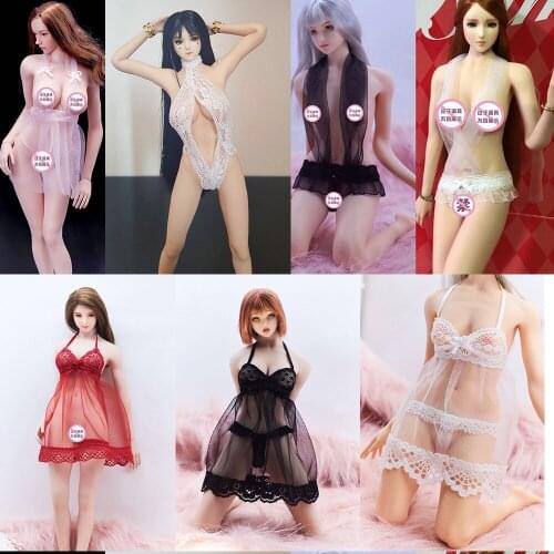 1/6 Scale Female Lingerie Nightwear Lace Dress Sleepwear Sexy Pajamas Bra Underwear For 12 Inches Action Figure