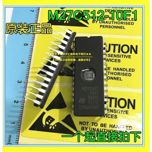 10pcs M27C512-10F1 M27C512 27C512 DIP28 eprom, Uv 512 KBIT DIP-28 IC integrated circuit EPROM IC CHIPS Drive IC