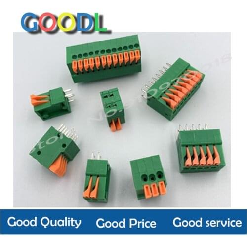 2PCS KF141V-2.54MM terminal block 2/3/4/5/6/8/9/10P spring type PCB terminal block