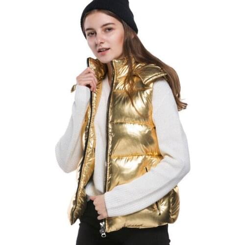 2020 Fashion Womens Sleevless Jacket Vest Female Coat Cotton Padded Outwear Waistcoat Thick Autumn Winter Women gilet Plus Size