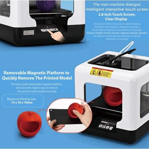 MINI 3D Printer FULCRUM MINIBOT 3D Printer/for Filament PLA 1.75mm/ from RUSSIA