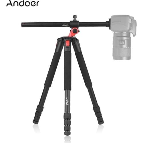 Andoer MPT-284 Professional Aluminum Alloy Tripod 4-Section Tripods Max. Height 172cm Telescopic Bracket for Camera Payload 15kg