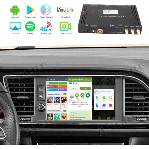 A-Sure Car video interface Android 9.0 Auto Radio GPS Navi Smart decoding Box For Seat Ibzia Leon Ateca Arona 4G LTE SIM Wifi