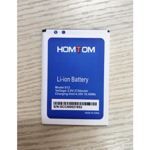 AZK 100% New homtom S12 Battery 2750 mAh for HOMTOM S12 Smart Phone