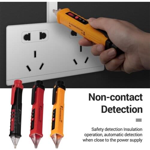 VD802 Non-Contact AC Voltage Tester Electric Indiacator 12V-1000V Outlet Voltage Checker Meter LED Socket Volt Detector Test Pen