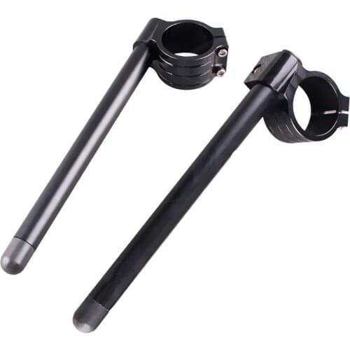 Black CNC 51mm Clip-on Handle Bar For Kawasaki Ninja ZX-6R 2009-2010 Aprilia Mille R Motorcycle