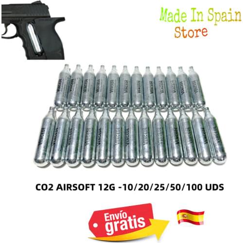 Free 48h 10 x CO2 high performance | Capsules bottles 12 gr for weapons or compressed air guns airsoft