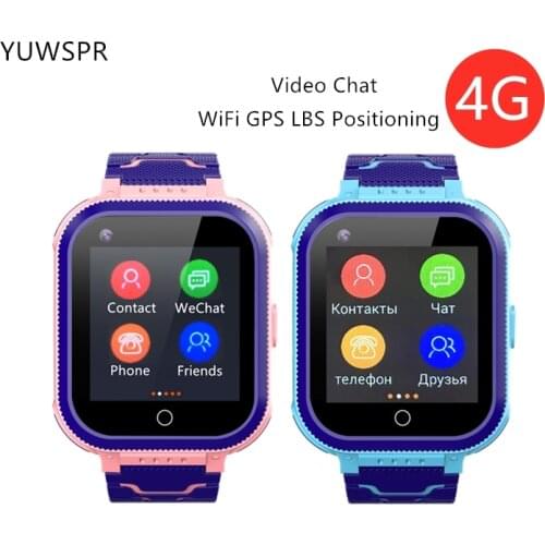 Kids Tracker 4G smart watch waterproof WIFI GPS LBS Positioning SIM card Video chat remote monitoring Children smart clock T3