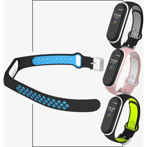 Double Color Watch Replacement For Miband 5 NFC Strap Silicone Wrist Strap for Xiaomi Mi Band 4 3 Watch Smart Accessories