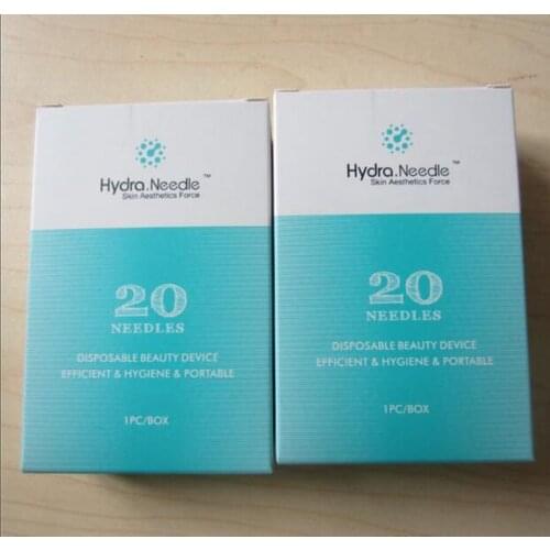 Hydra Needle 20 Pins Titanium Tips Derma Stamp Micro Needles Skin Care Anti Aging Whiten Bottle Serum Injection Reusable