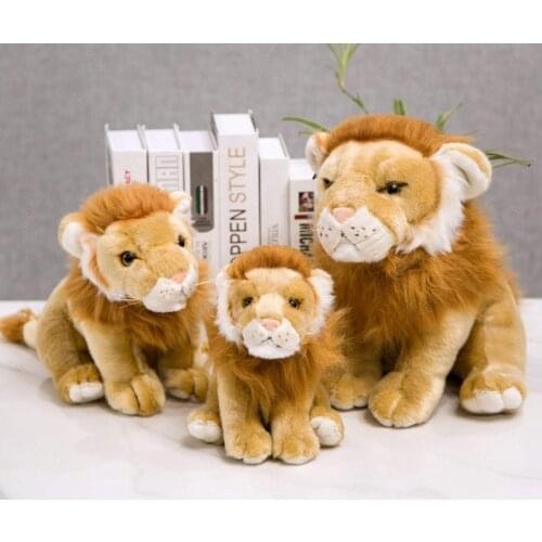 20/30/40cm Simulation Vivid Sitting Lion Plush Toy Soft Stuffed Cartoon Animal Lion Doll New House Decoration Doll Kid Best Gift