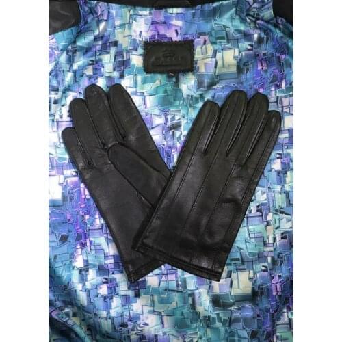 Handmade Leather Gloves with Premium Soft Lamb Leather and Warm Layer Inside, Mens Winter Accessories, Luxury Fashion for Cold