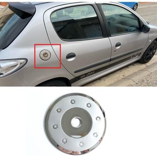 Stainless Steel Fuel Oil Tank Cover Cap For peugeot 206 207 Citroen C2 Car Styling Tuning Accessories