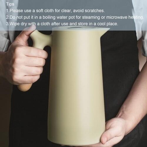 Kitchen Large Thermal Coffee Carafe With Removable Infuser and Strainer Double Walled Thermos Glass Liner Coffee Vacuum Carafes