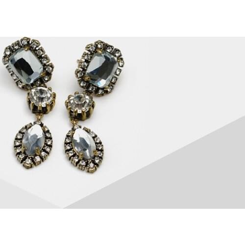 Amorita boutique New fashion color Geometric pendants earrings